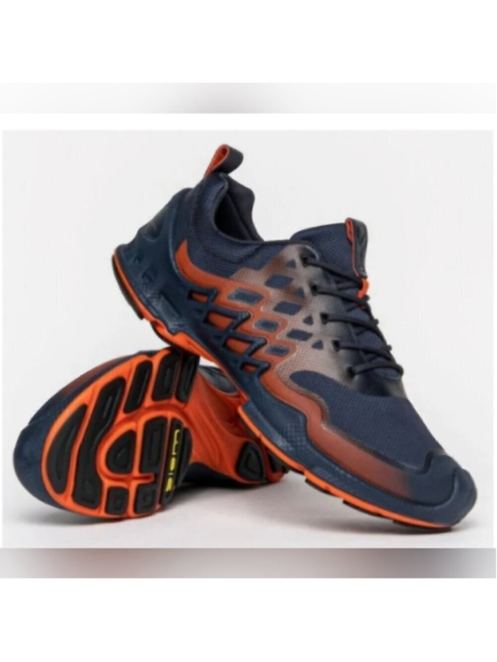 Ecco Biom Aex Athletic Shoes 802824-52124 ~ Navy and Orange
